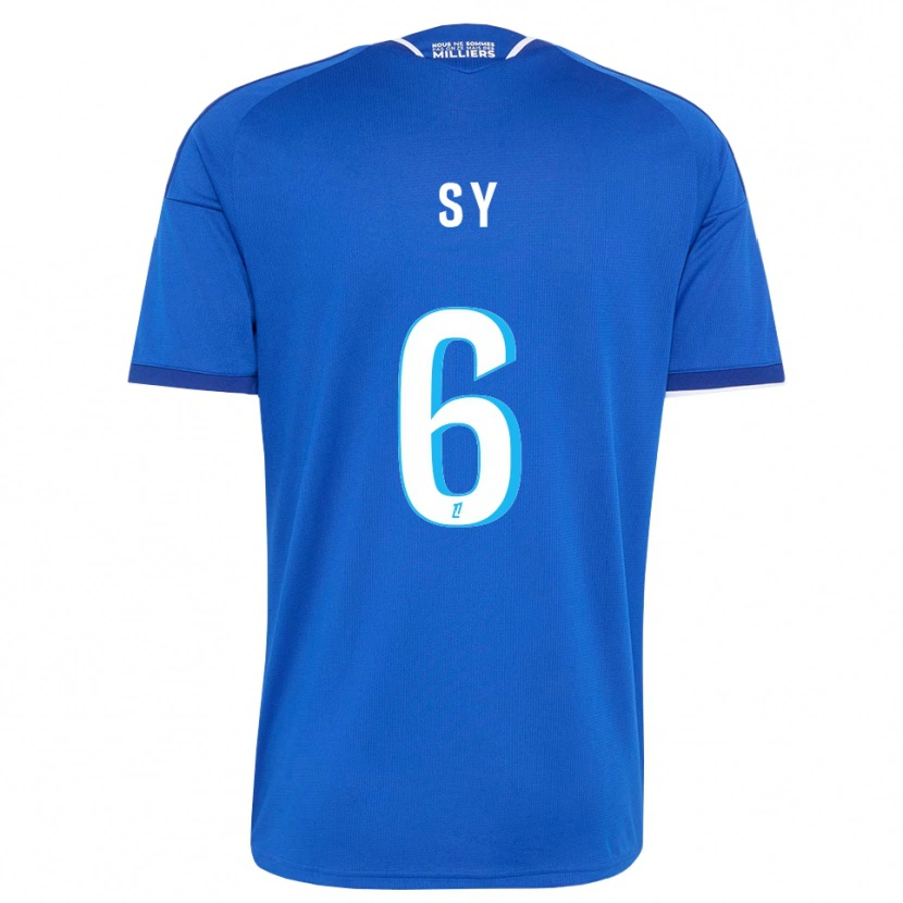 Danxen Enfant Maillot Demba Sy #6 Bleu Royal Blanc Tenues Domicile 2026/27 T-Shirt