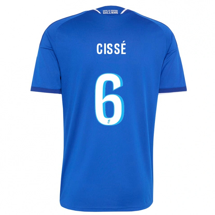 Danxen Enfant Maillot Amadou Cissé #6 Bleu Royal Blanc Tenues Domicile 2026/27 T-Shirt