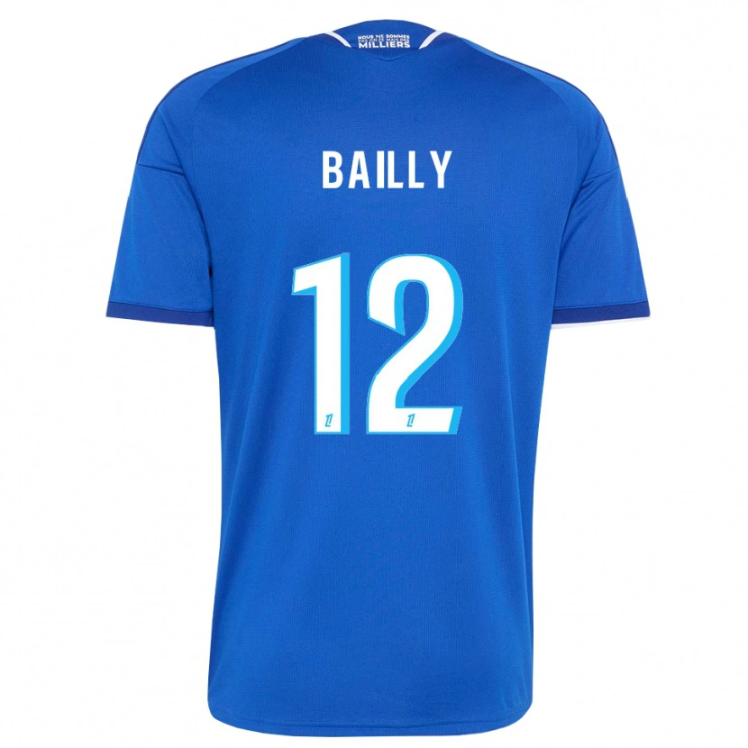 Danxen Enfant Maillot Melvine Bailly #12 Bleu Royal Blanc Tenues Domicile 2026/27 T-Shirt