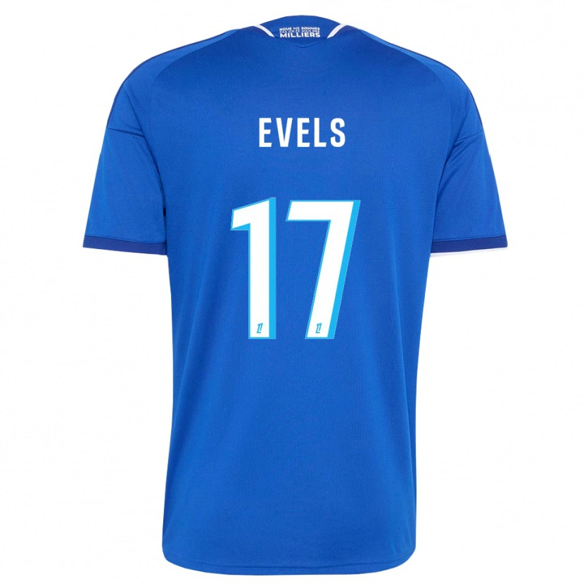 Danxen Enfant Maillot Emily Evels #17 Bleu Royal Blanc Tenues Domicile 2026/27 T-Shirt