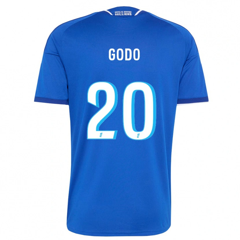 Danxen Enfant Maillot Martial Godo #20 Bleu Royal Blanc Tenues Domicile 2026/27 T-Shirt