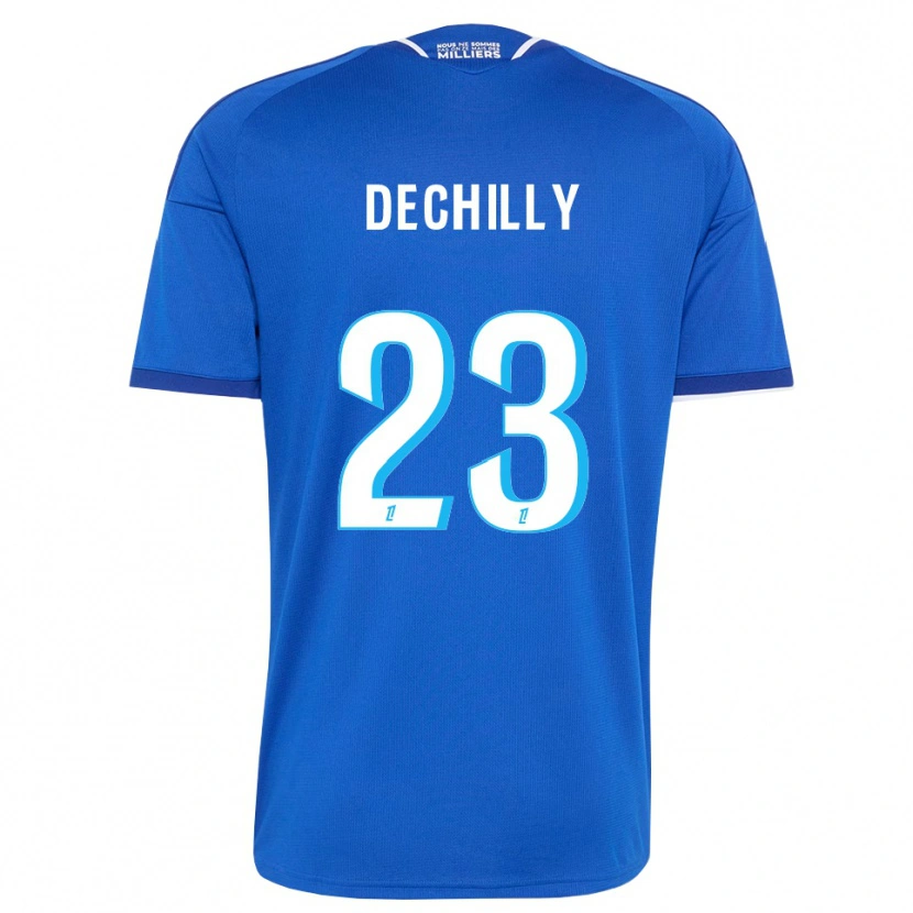 Danxen Enfant Maillot Pauline Dechilly #23 Bleu Royal Blanc Tenues Domicile 2026/27 T-Shirt