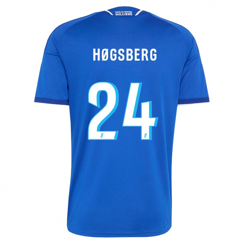 Danxen Enfant Maillot Lucas Høgsberg #24 Bleu Royal Blanc Tenues Domicile 2026/27 T-Shirt