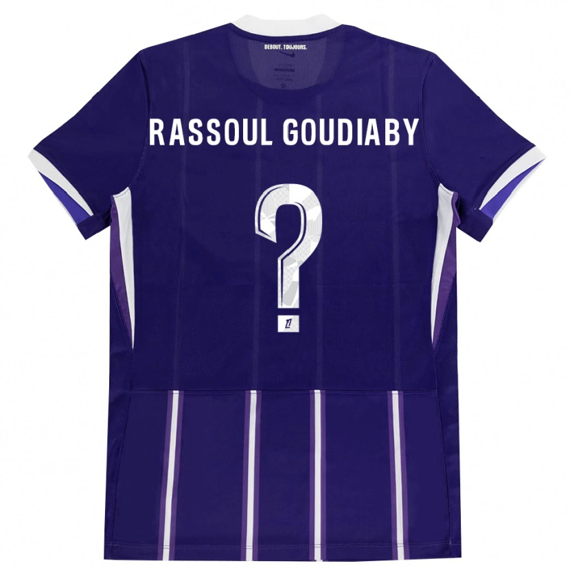 Danxen Enfant Maillot Khadim Rassoul Goudiaby #0 Violet Blanc Tenues Domicile 2026/27 T-Shirt
