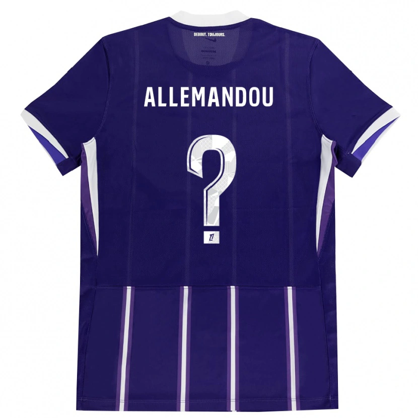 Danxen Enfant Maillot Teddy Allemandou #0 Violet Blanc Tenues Domicile 2026/27 T-Shirt