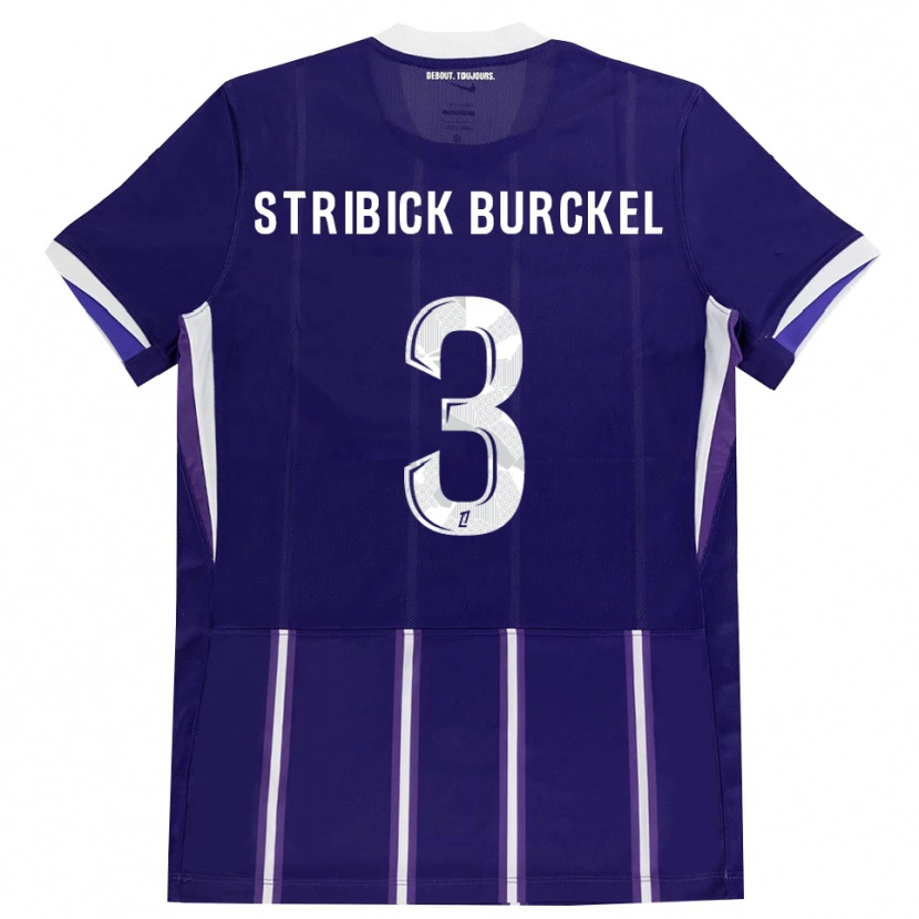 Danxen Enfant Maillot Laetitia Stribick-Burckel #3 Violet Blanc Tenues Domicile 2026/27 T-Shirt