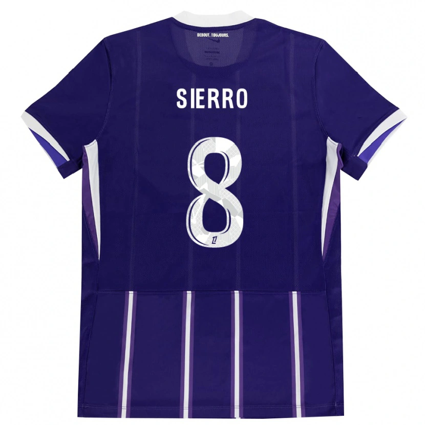 Danxen Enfant Maillot Vincent Sierro #8 Violet Blanc Tenues Domicile 2026/27 T-Shirt
