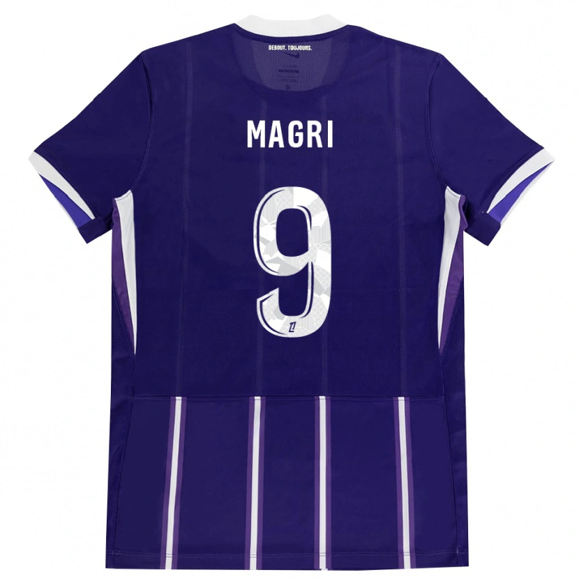 Danxen Enfant Maillot Frank Magri #9 Violet Blanc Tenues Domicile 2026/27 T-Shirt