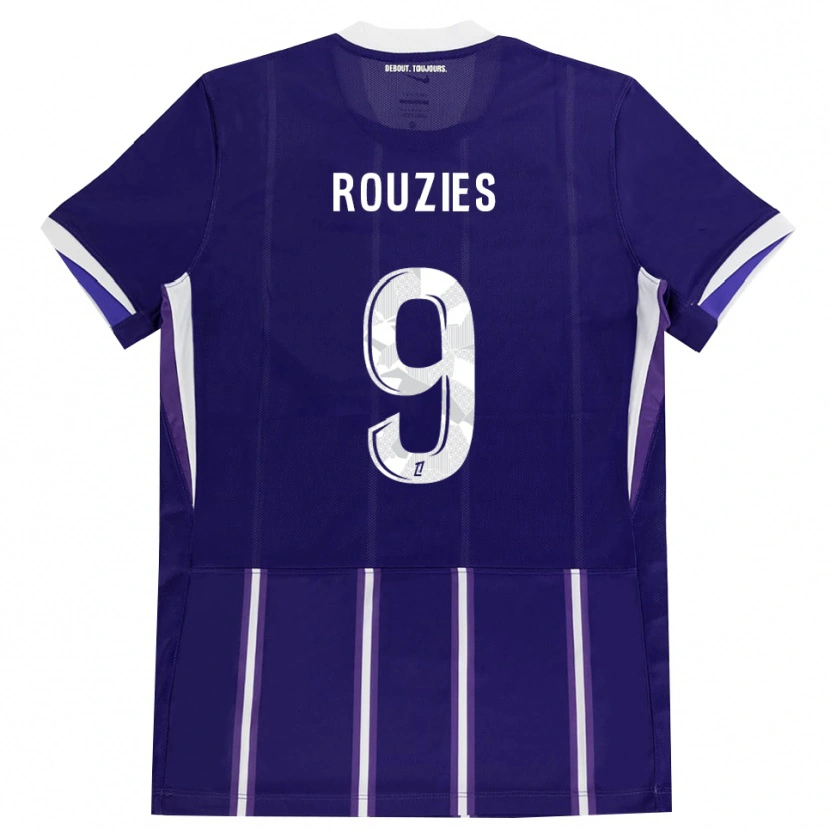 Danxen Enfant Maillot Manon Rouzies #9 Violet Blanc Tenues Domicile 2026/27 T-Shirt