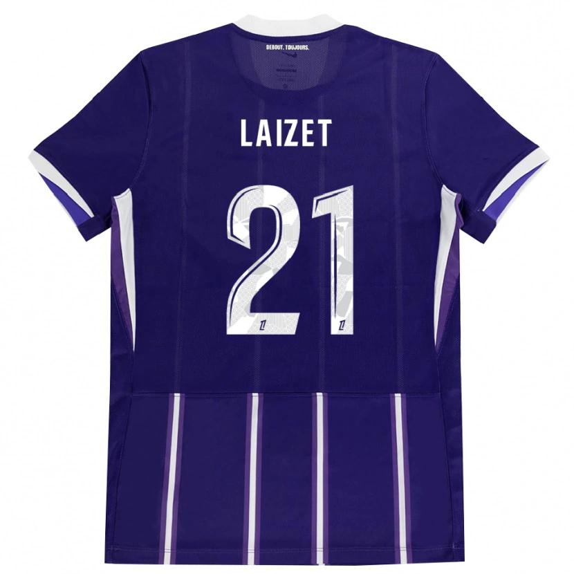 Danxen Enfant Maillot Emma Laizet #21 Violet Blanc Tenues Domicile 2026/27 T-Shirt