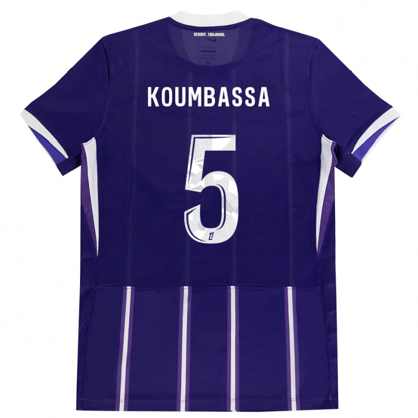 Danxen Enfant Maillot Seny Koumbassa #5 Violet Blanc Tenues Domicile 2026/27 T-Shirt
