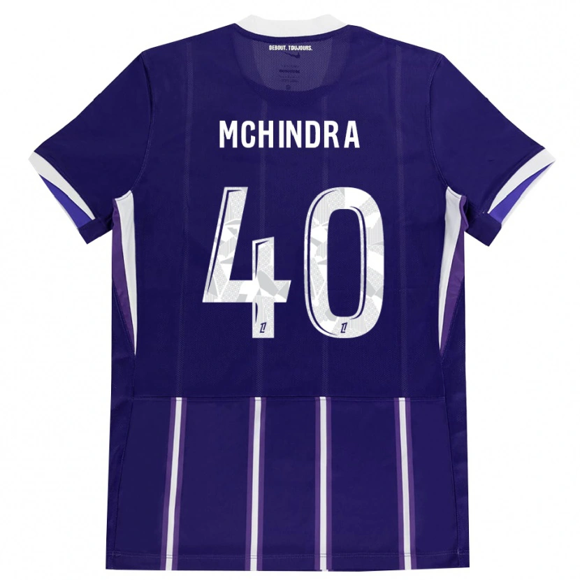Danxen Enfant Maillot Naime Said Mchindra #40 Violet Blanc Tenues Domicile 2026/27 T-Shirt