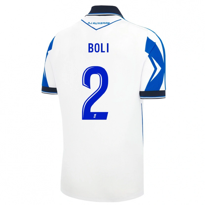 Danxen Enfant Maillot Franck Boli #2 Noir Blanc Bleu Tenues Domicile 2026/27 T-Shirt