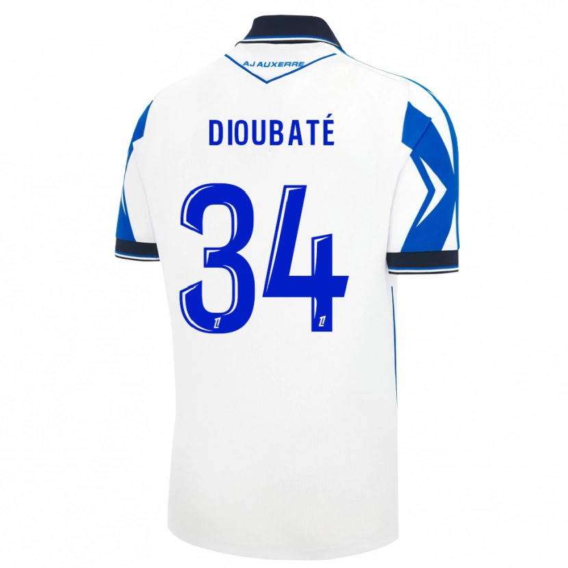 Danxen Enfant Maillot Lamfia Dioubaté #34 Noir Blanc Bleu Tenues Domicile 2026/27 T-Shirt