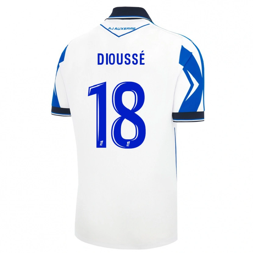Danxen Enfant Maillot Assane Dioussé #18 Noir Blanc Bleu Tenues Domicile 2026/27 T-Shirt