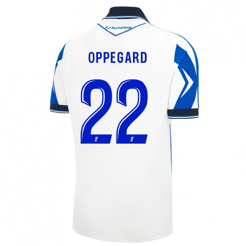 Danxen Enfant Maillot Fredrik Oppegård #22 Noir Blanc Bleu Tenues Domicile 2026/27 T-Shirt