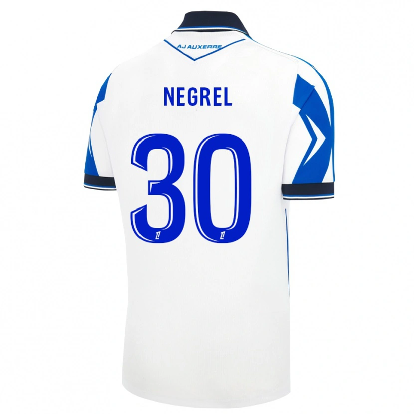Danxen Enfant Maillot Tom Negrel #30 Noir Blanc Bleu Tenues Domicile 2026/27 T-Shirt