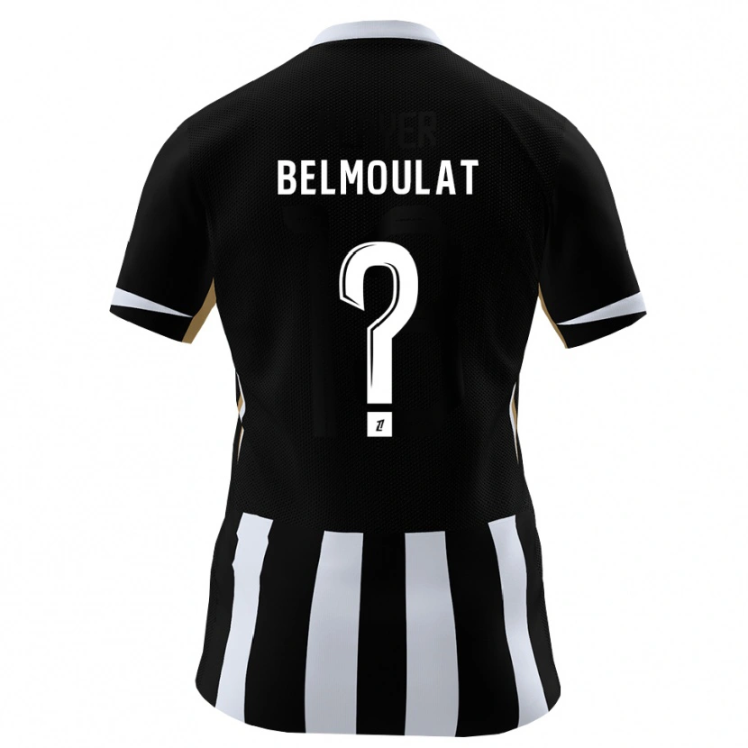 Danxen Enfant Maillot Zinédine Belmoulat #0 Noir Bleu Tenues Domicile 2026/27 T-Shirt