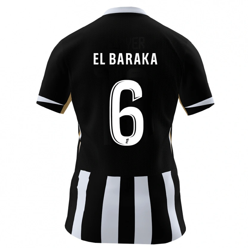 Danxen Enfant Maillot Jibril El Baraka #6 Noir Bleu Tenues Domicile 2026/27 T-Shirt