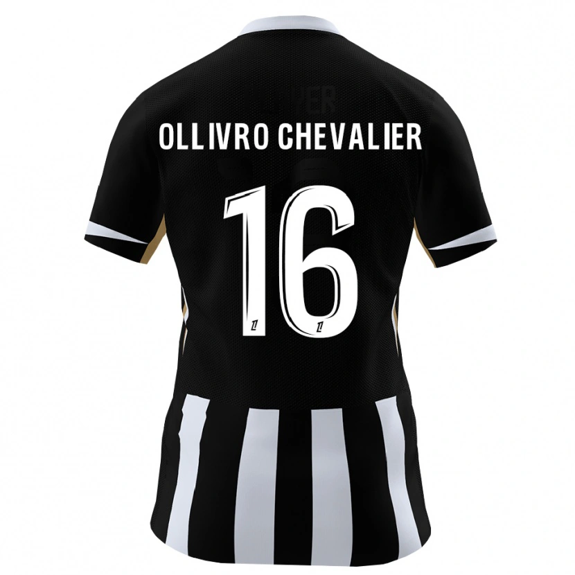 Danxen Enfant Maillot Sacha Ollivro Chevalier #16 Noir Bleu Tenues Domicile 2026/27 T-Shirt
