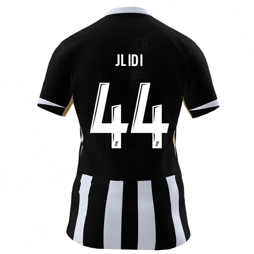 Danxen Enfant Maillot Yahia Jlidi #44 Noir Bleu Tenues Domicile 2026/27 T-Shirt