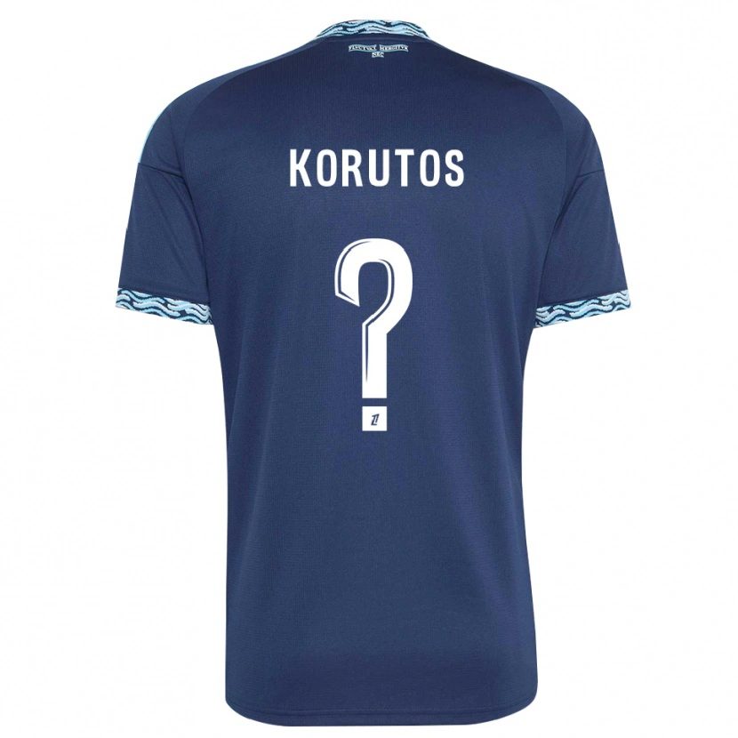 Danxen Enfant Maillot Ayethan Korutos #0 Bleu Acier Blanc Tenues Domicile 2026/27 T-Shirt