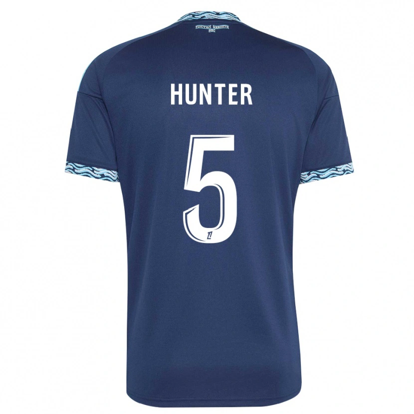 Danxen Enfant Maillot Sarah Hunter #5 Bleu Acier Blanc Tenues Domicile 2026/27 T-Shirt
