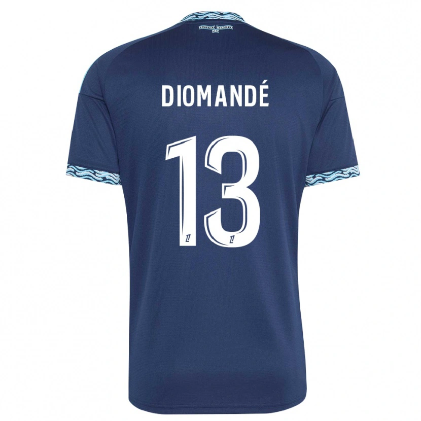 Danxen Enfant Maillot Vassancy Diomandé #13 Bleu Acier Blanc Tenues Domicile 2026/27 T-Shirt