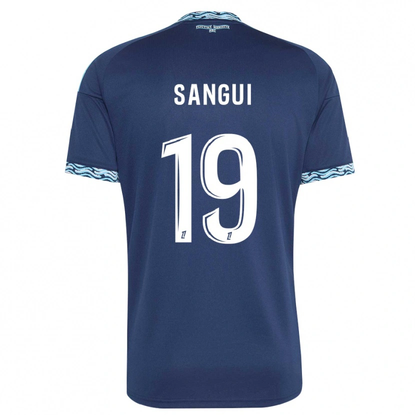Danxen Enfant Maillot Nhoa Sangui #19 Bleu Acier Blanc Tenues Domicile 2026/27 T-Shirt