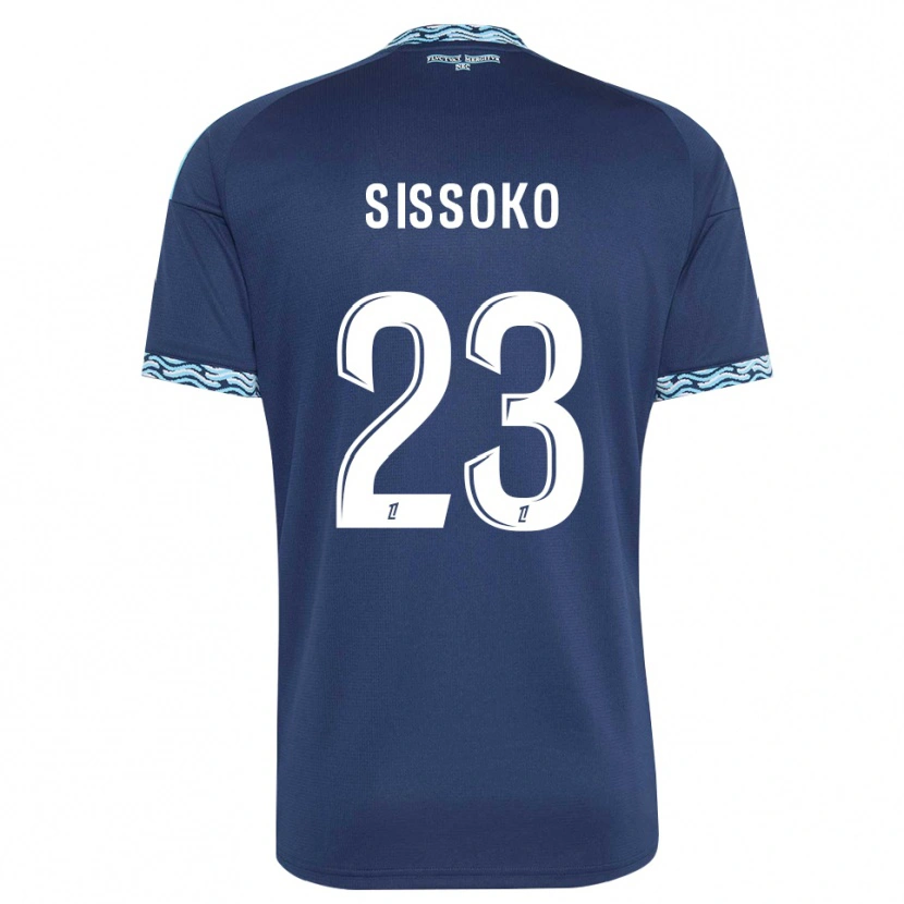 Danxen Enfant Maillot Teninsoun Sissoko #23 Bleu Acier Blanc Tenues Domicile 2026/27 T-Shirt