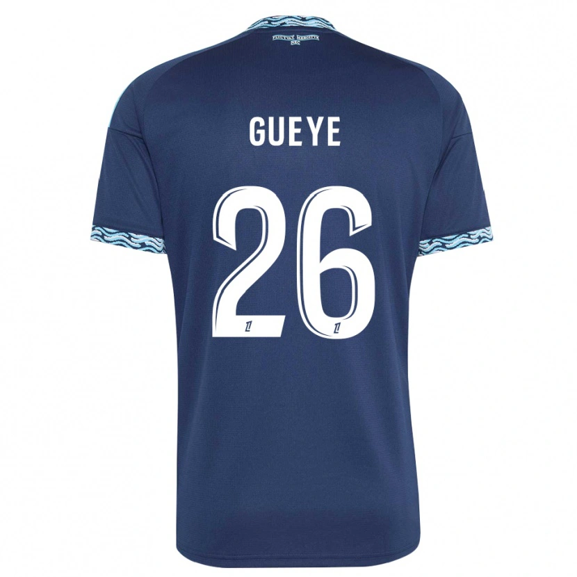 Danxen Enfant Maillot Lamine Gueye #26 Bleu Acier Blanc Tenues Domicile 2026/27 T-Shirt