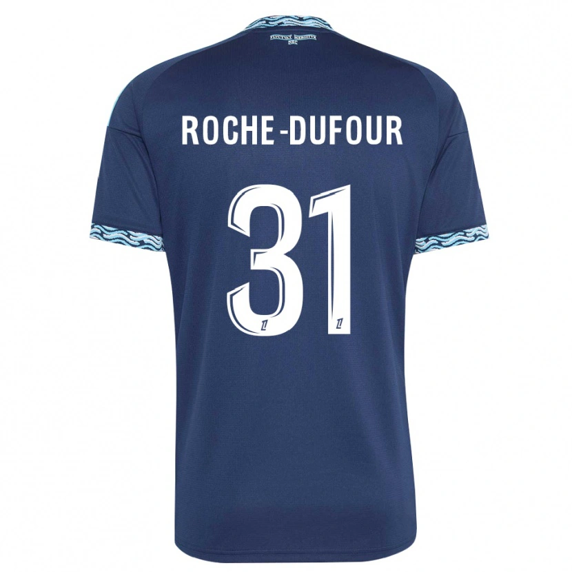 Danxen Enfant Maillot Kenza Roche Dufour #31 Bleu Acier Blanc Tenues Domicile 2026/27 T-Shirt