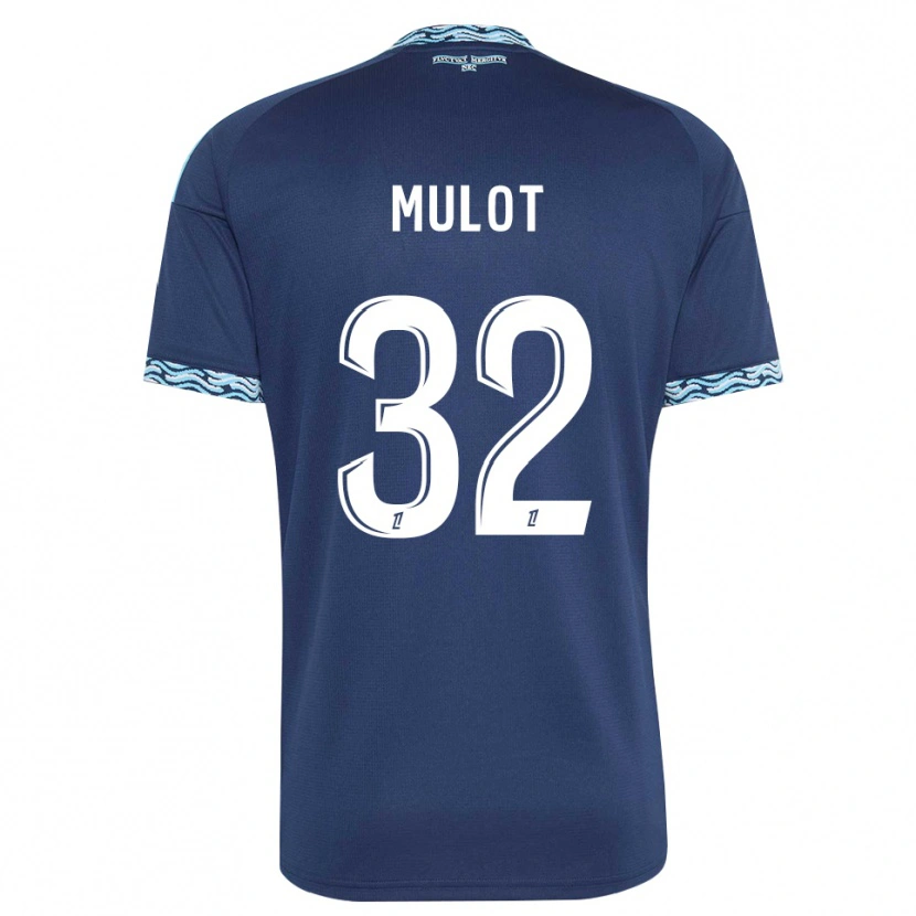 Danxen Enfant Maillot Marie Mulot #32 Bleu Acier Blanc Tenues Domicile 2026/27 T-Shirt