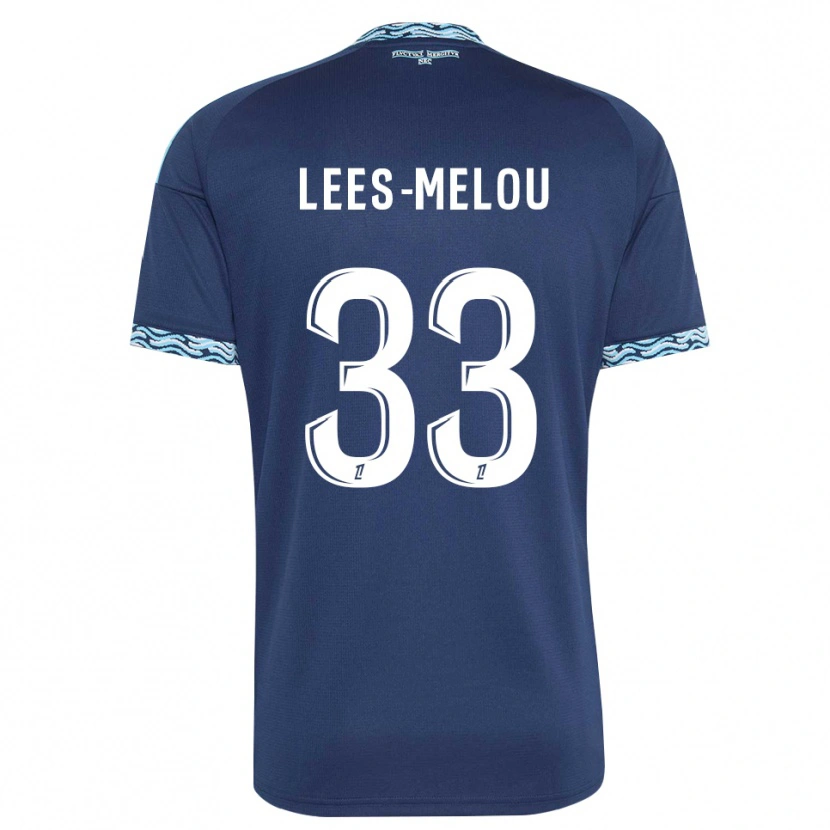 Danxen Enfant Maillot Pierre Lees-Melou #33 Bleu Acier Blanc Tenues Domicile 2026/27 T-Shirt