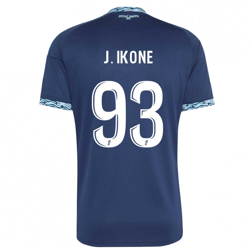 Danxen Enfant Maillot Jonathan Ikoné #93 Bleu Acier Blanc Tenues Domicile 2026/27 T-Shirt