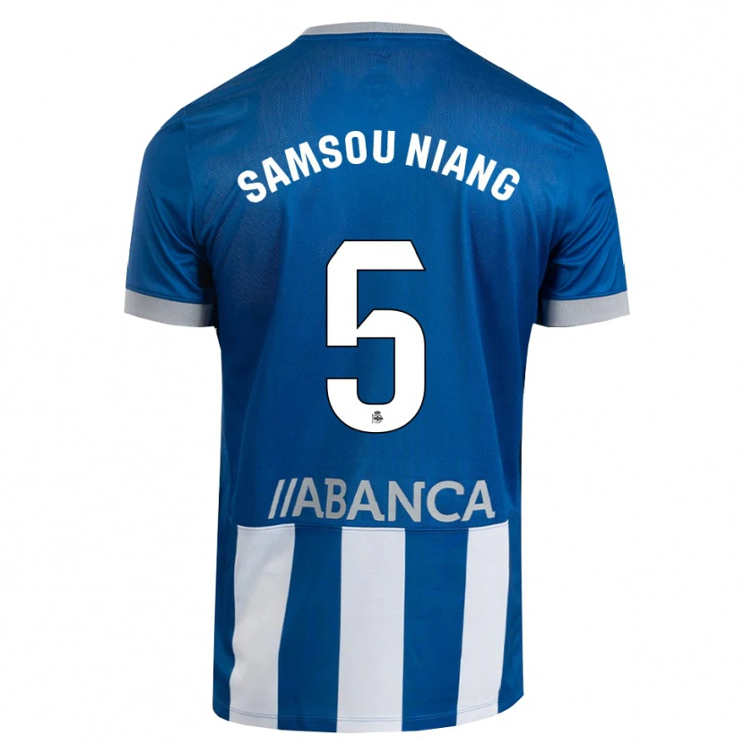 Danxen Enfant Maillot Papa Samsou Niang #5 Bleu Gris Blanc Tenues Domicile 2026/27 T-Shirt