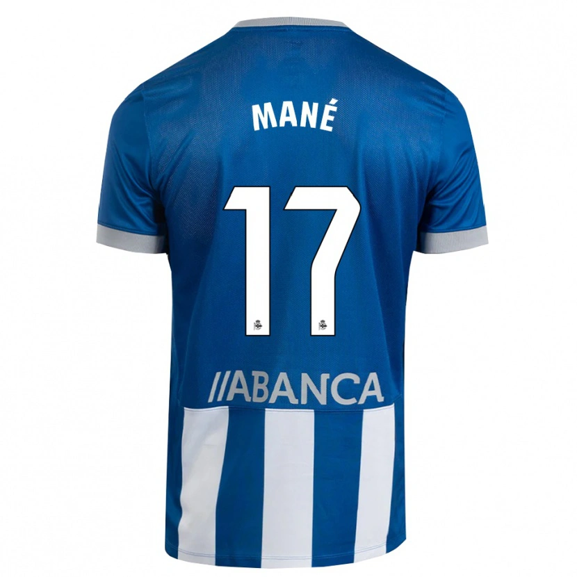 Danxen Enfant Maillot Alioune Mané #17 Bleu Gris Blanc Tenues Domicile 2026/27 T-Shirt