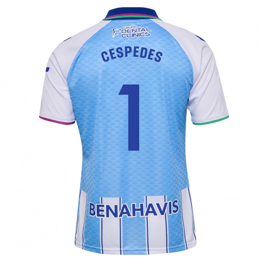 Danxen Enfant Maillot Andrés Céspedes #1 Bleu Ciel Profond Blanc Tenues Domicile 2026/27 T-Shirt
