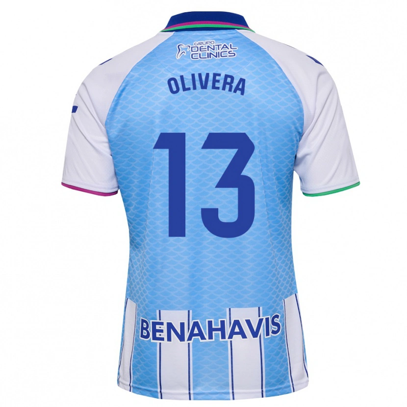 Danxen Enfant Maillot Fernando Olivera #13 Bleu Ciel Profond Blanc Tenues Domicile 2026/27 T-Shirt