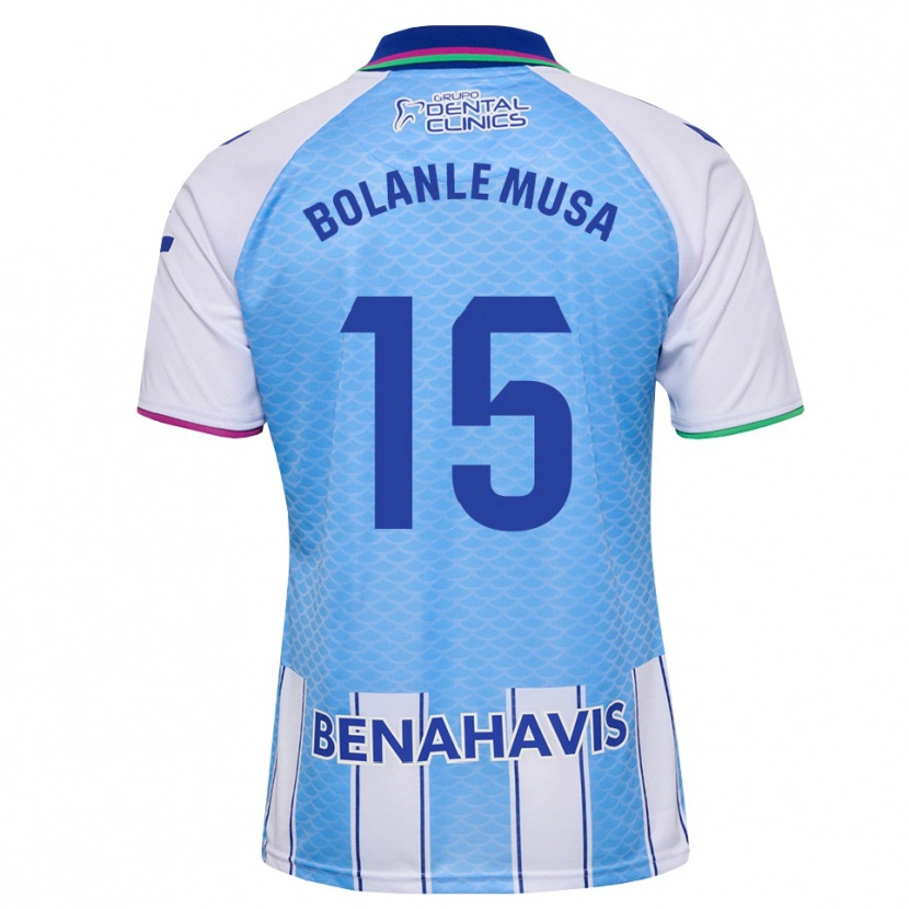 Danxen Enfant Maillot Wahab Bolanle Musa #15 Bleu Ciel Profond Blanc Tenues Domicile 2026/27 T-Shirt