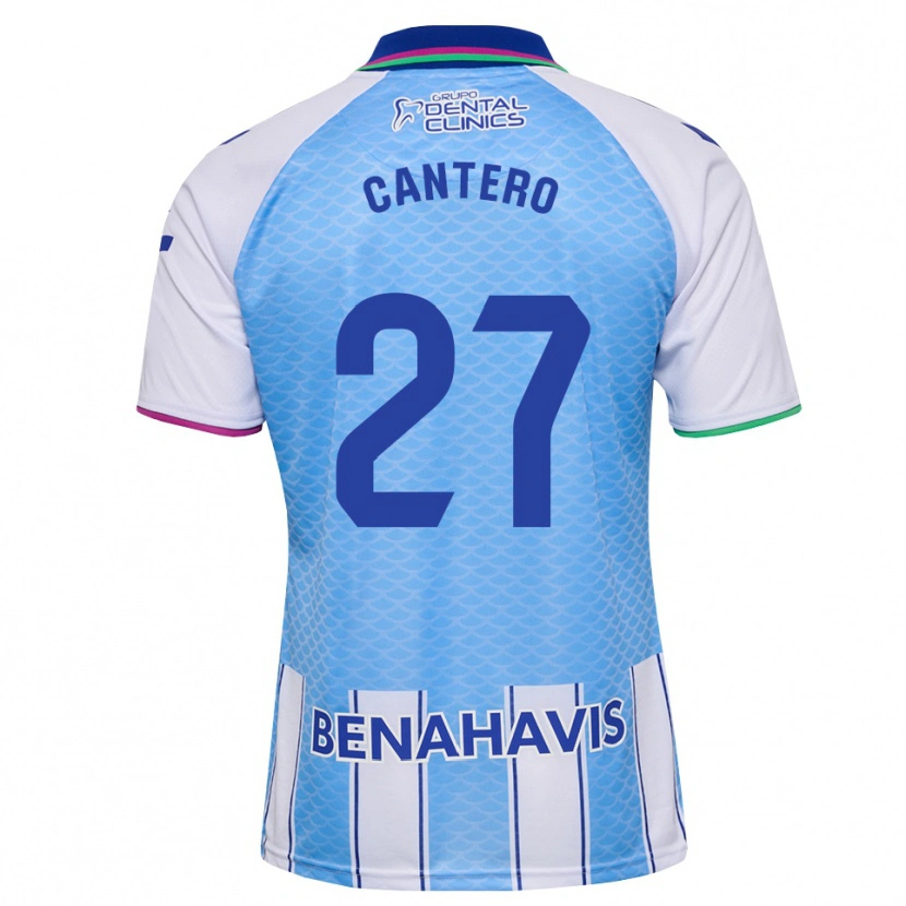 Danxen Enfant Maillot Cris Cantero #27 Bleu Ciel Profond Blanc Tenues Domicile 2026/27 T-Shirt