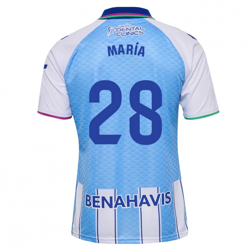 Danxen Enfant Maillot María Albacete Pato #28 Bleu Ciel Profond Blanc Tenues Domicile 2026/27 T-Shirt