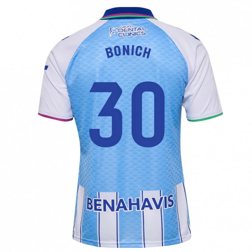 Danxen Enfant Maillot James Bonich #30 Bleu Ciel Profond Blanc Tenues Domicile 2026/27 T-Shirt
