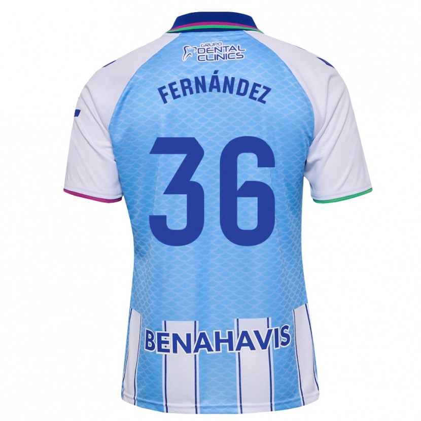 Danxen Enfant Maillot Basti Fernández #36 Bleu Ciel Profond Blanc Tenues Domicile 2026/27 T-Shirt
