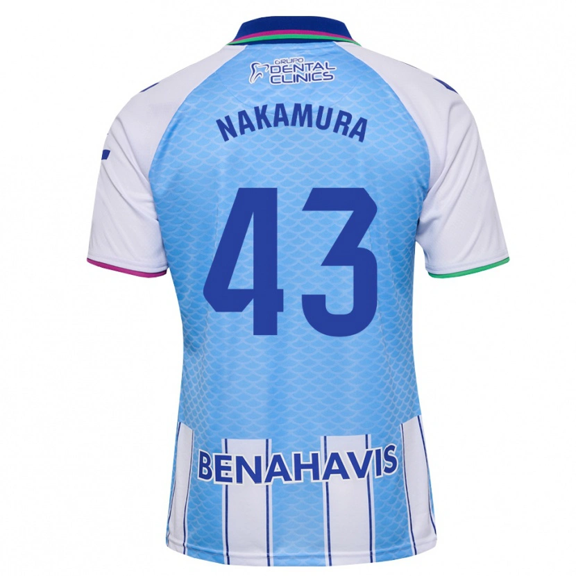 Danxen Enfant Maillot Mare Nakamura #43 Bleu Ciel Profond Blanc Tenues Domicile 2026/27 T-Shirt