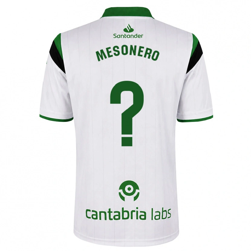 Danxen Enfant Maillot Germán Mesonero #0 Blanc Vert Noir Tenues Domicile 2026/27 T-Shirt