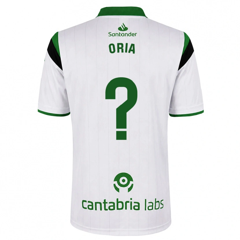 Danxen Enfant Maillot Pablo Oria #0 Blanc Vert Noir Tenues Domicile 2026/27 T-Shirt