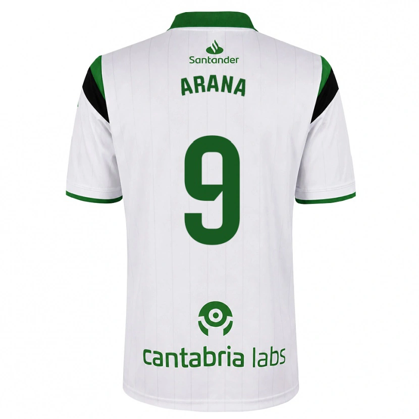 Danxen Enfant Maillot Juan Carlos Arana #9 Blanc Vert Noir Tenues Domicile 2026/27 T-Shirt