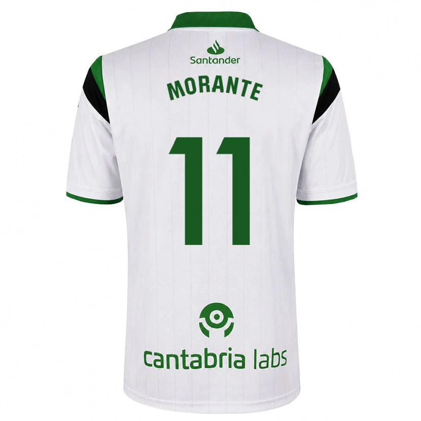 Danxen Enfant Maillot Alejandro Morante #11 Blanc Vert Noir Tenues Domicile 2026/27 T-Shirt