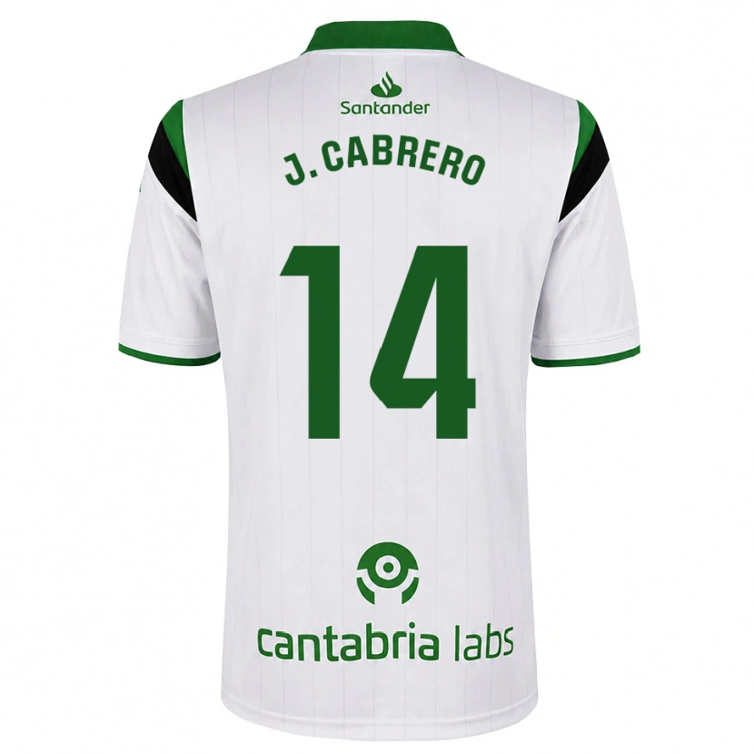 Danxen Enfant Maillot Jimena Cabrero De La Llama #14 Blanc Vert Noir Tenues Domicile 2026/27 T-Shirt